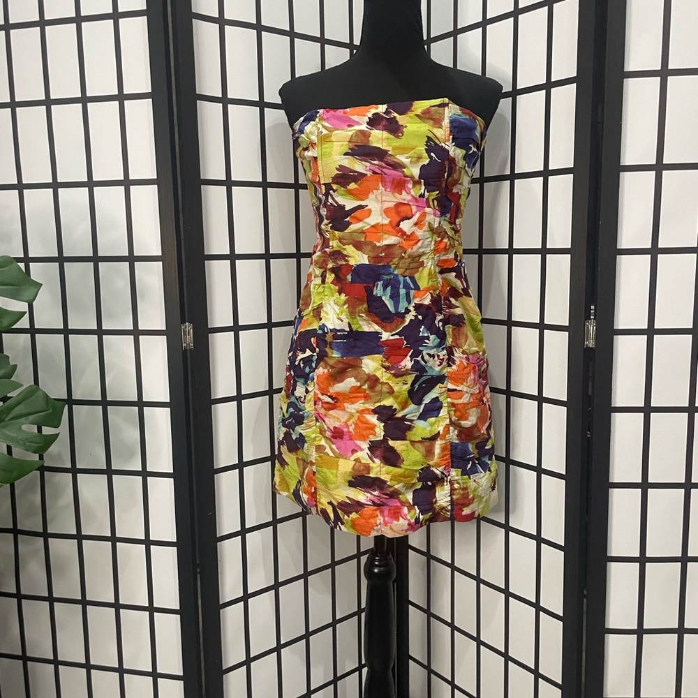BB Dakota Multicolor Strapless Dress